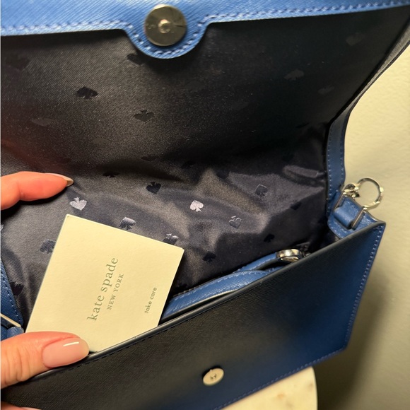 Kate Spade Royal Blue Crossbody with Chain - Picture 2 of 3